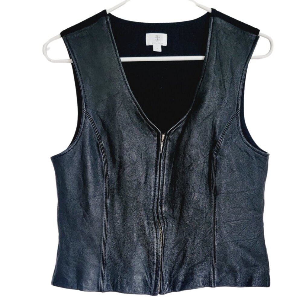 Apt. 9 Lambskin Leather Vest EUC Size Medium